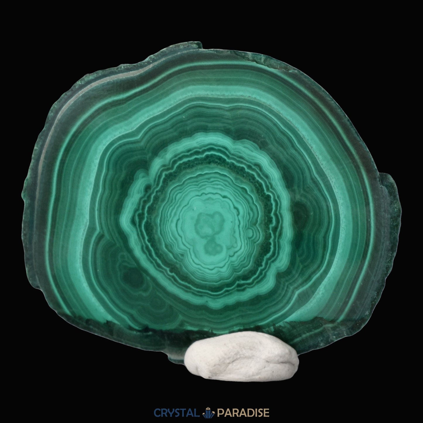 Malachit runde Scheibe aus dem Kongo - crystal paradise