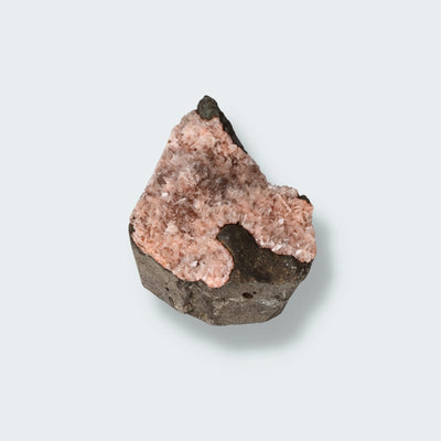 Heulandit Euzeolit Geode mit Stilbit aus Indien (90g)