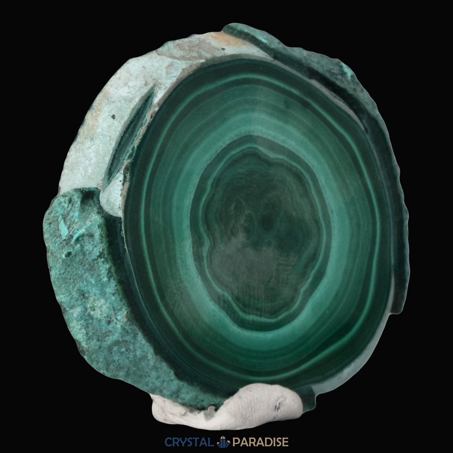 Malachit runde Scheibe aus dem Kongo - crystal paradise