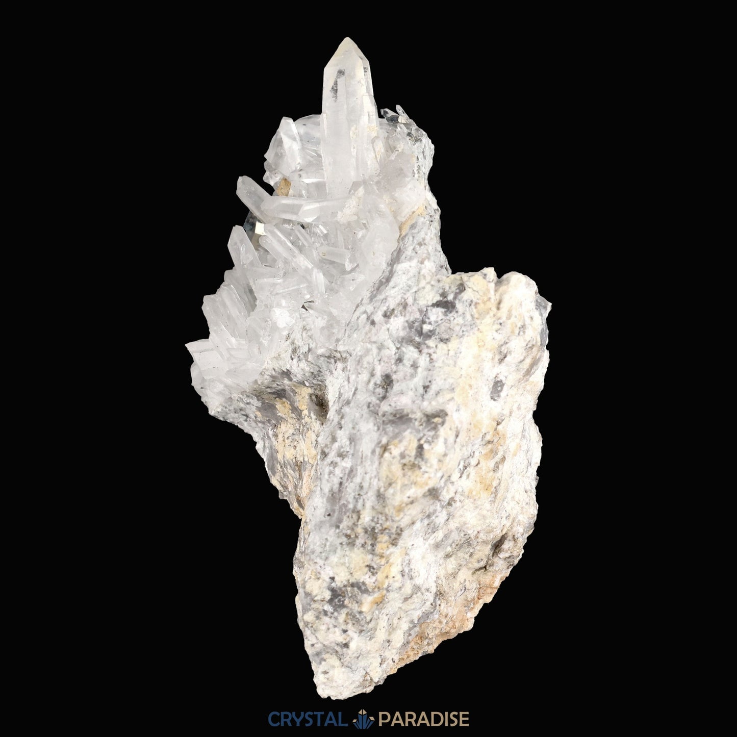 Pyrit an Bergkristall aus Indonesien (248g) - crystal paradise