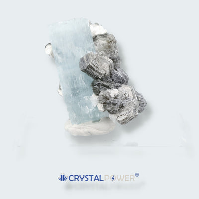 Aquamarin Stufe auf Feldspat aus Pakistan (37g)