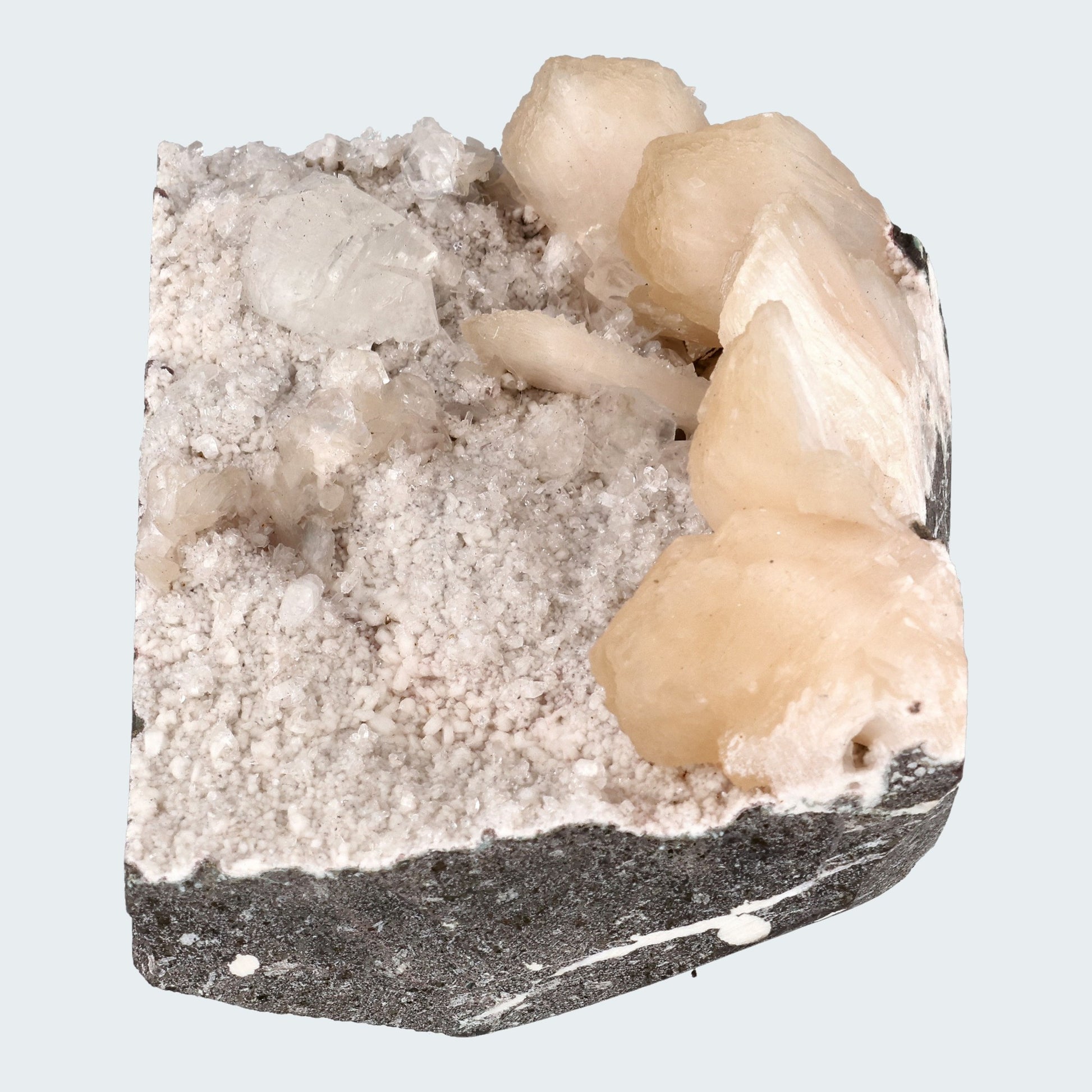 Apophyllit Stilbit Cluster aus Indien (517g) - crystal paradise