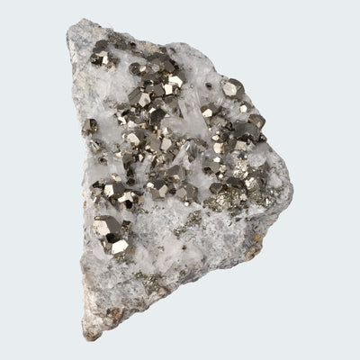 Pyrit an Bergkristall aus Indonesien (387g)