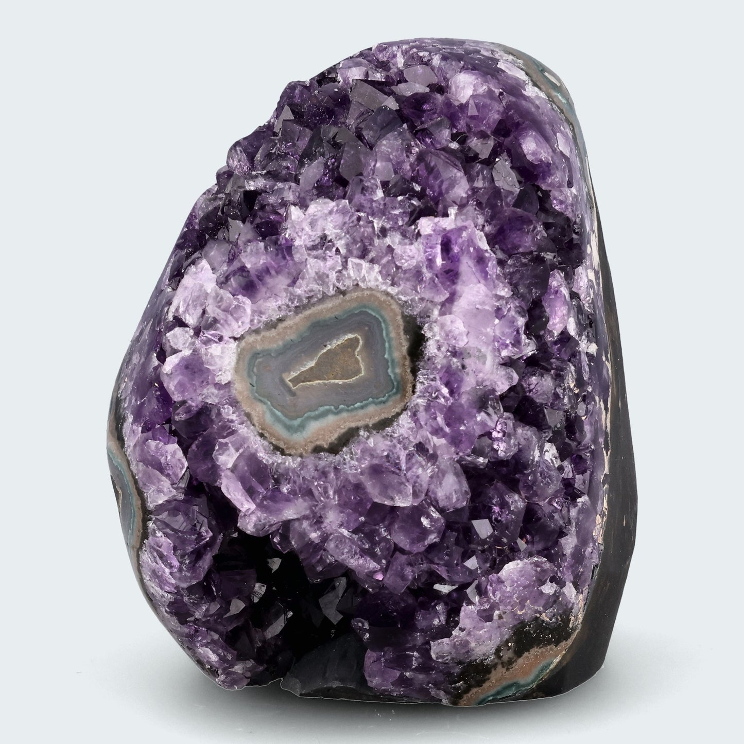 Achatisierter Amethyst Druse aus Uruguay (673g)