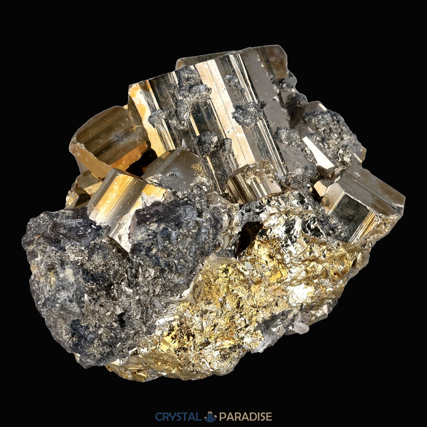 Regenbogen Pyrit aus Indonesien (159g) - crystal paradise