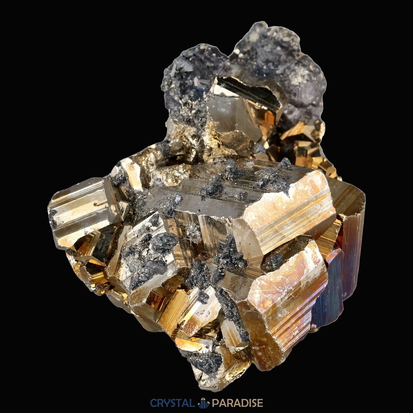 Regenbogen Pyrit aus Indonesien (159g) - crystal paradise