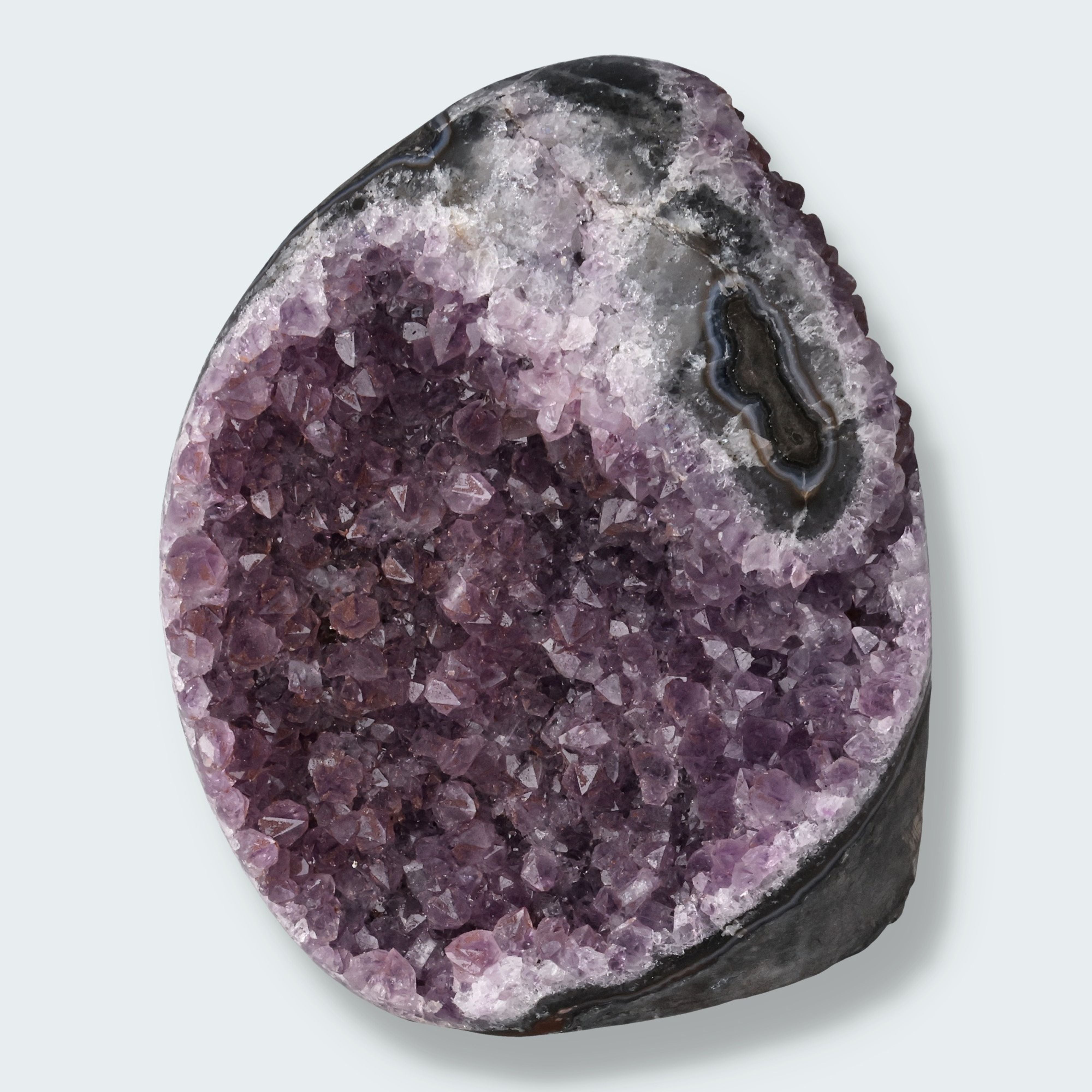 Achatisierte Amethyst Druse aus Uruguay (762g)