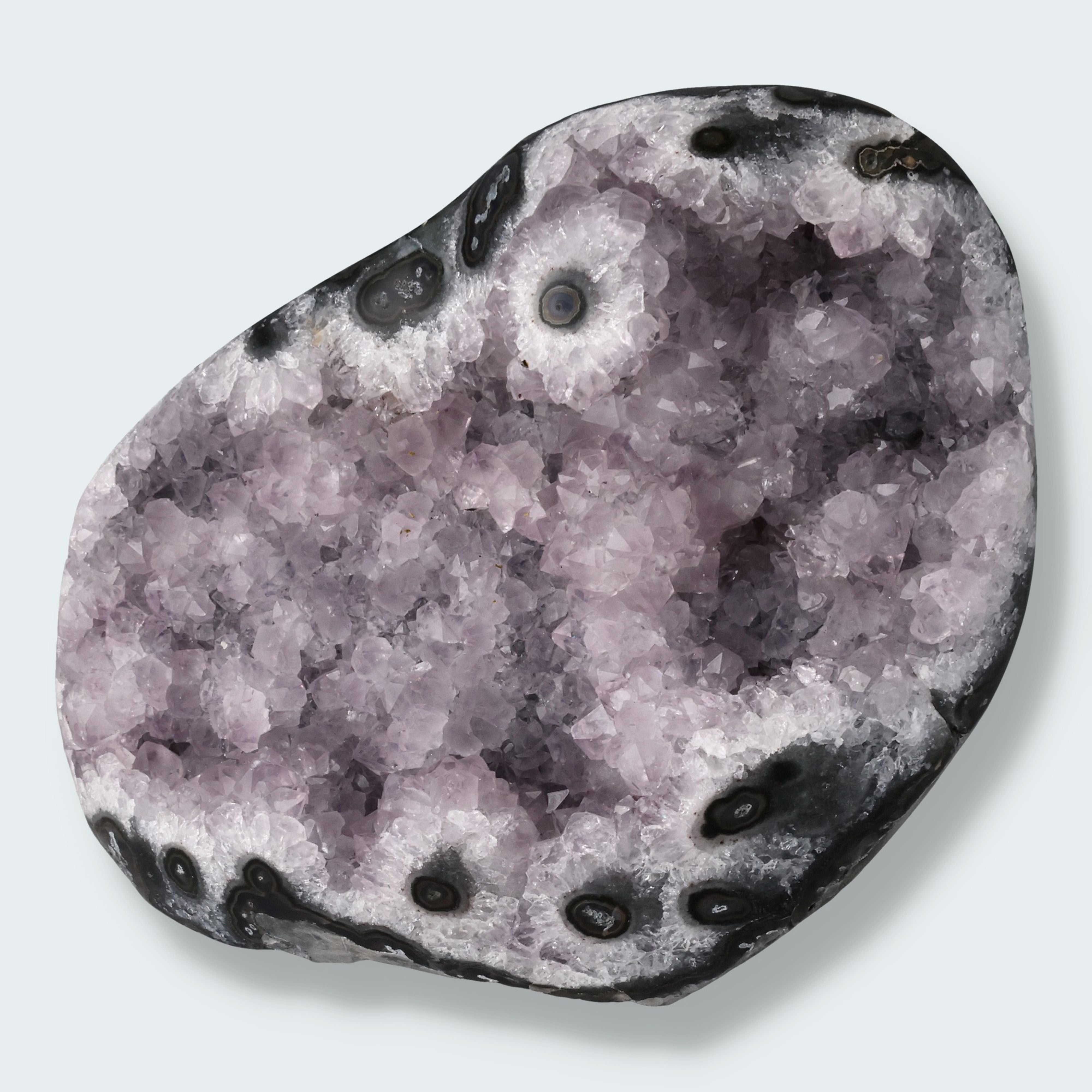 Achatisierter Amethyst Druse aus Uruguay (623g)