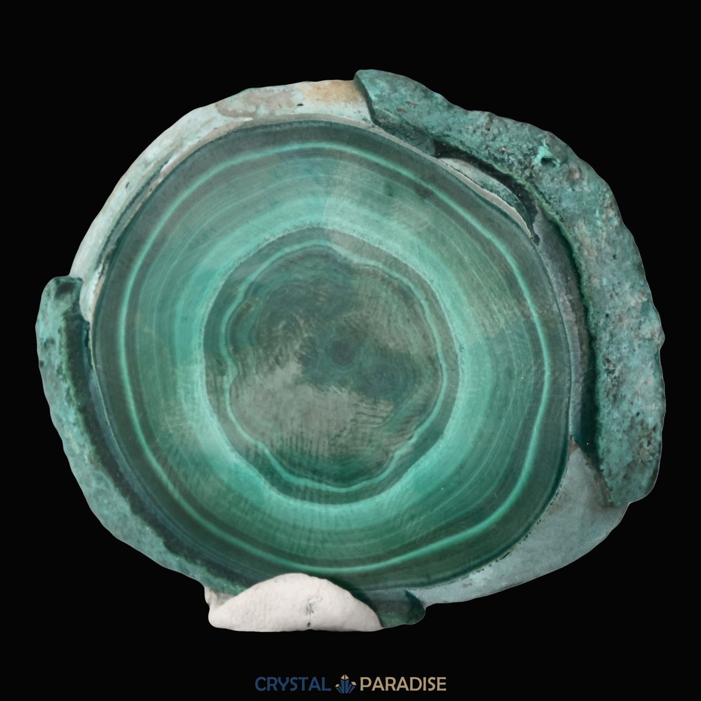 Malachit runde Scheibe aus dem Kongo - crystal paradise