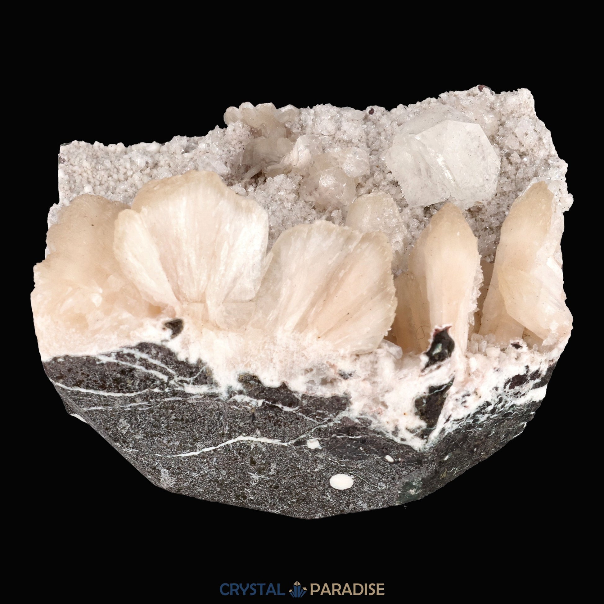 Apophyllit Stilbit Cluster aus Indien (517g) - crystal paradise