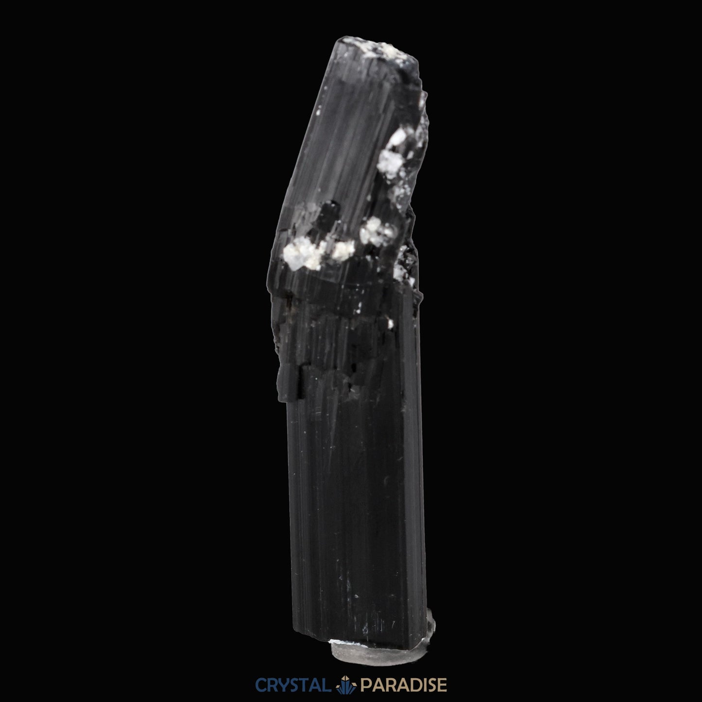 Schwarzer Schörl Turmalin an Himalaya Bergkristall (11,5g) - crystal paradise
