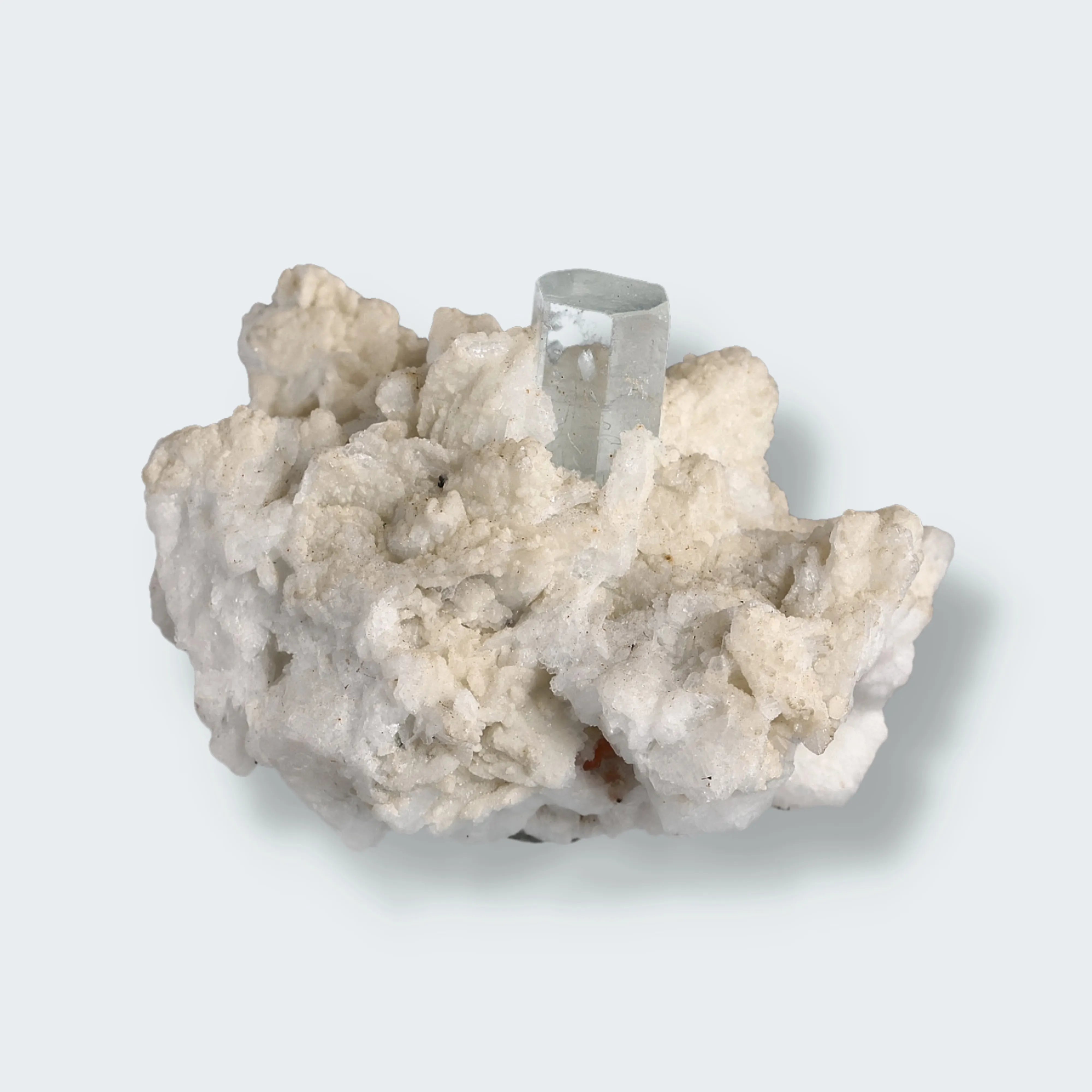 Aquamarin Kristall auf Feldspat aus Pakistan (71,6g)