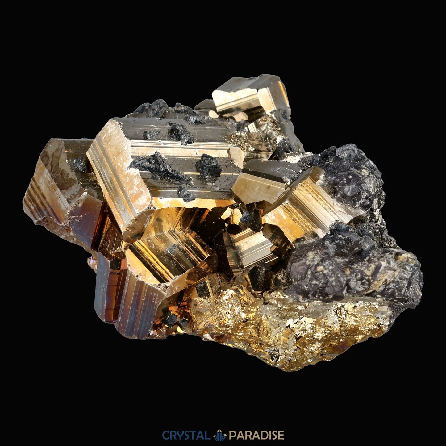 Regenbogen Pyrit aus Indonesien (159g) - crystal paradise
