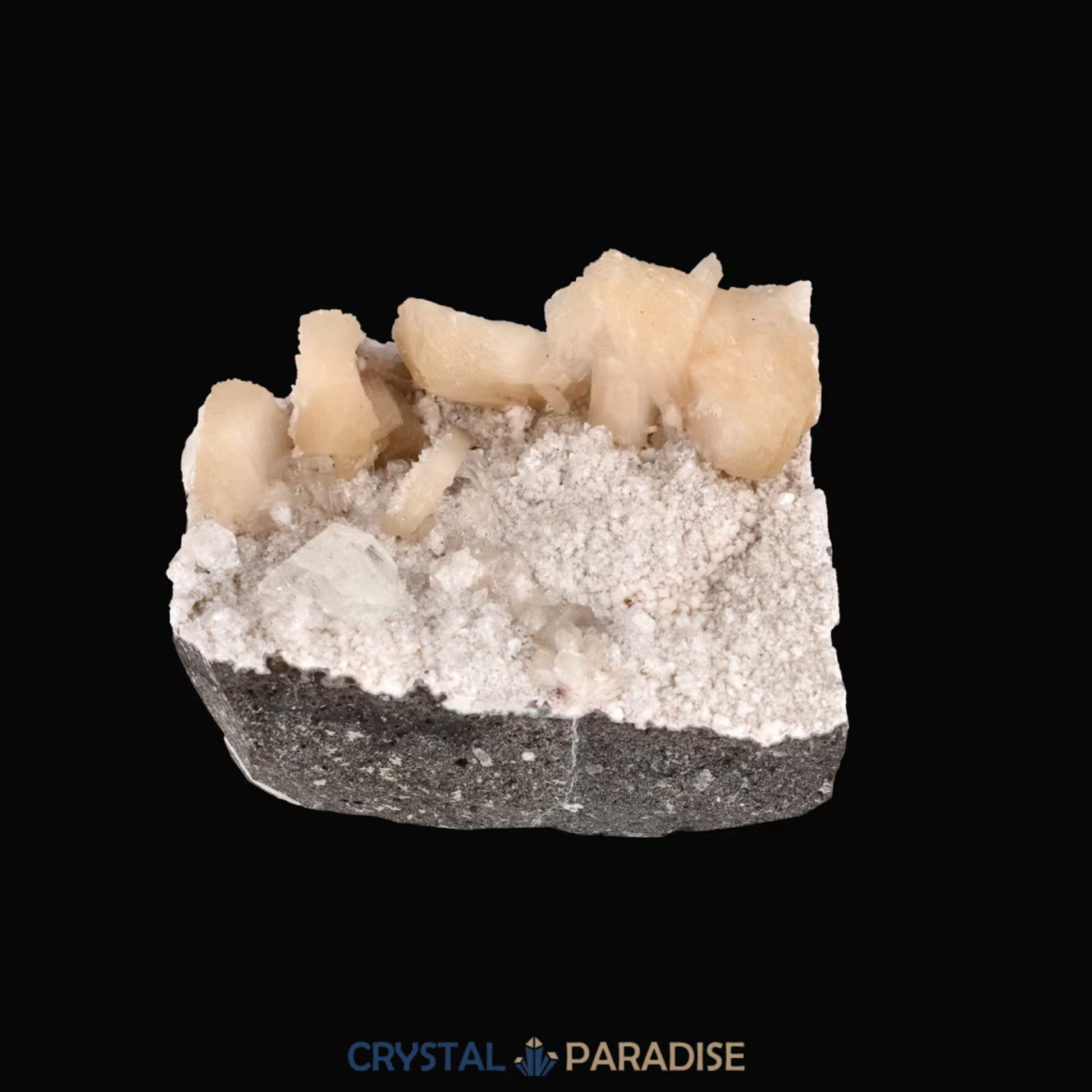 Apophyllit Stilbit Cluster aus Indien (517g) - crystal paradise