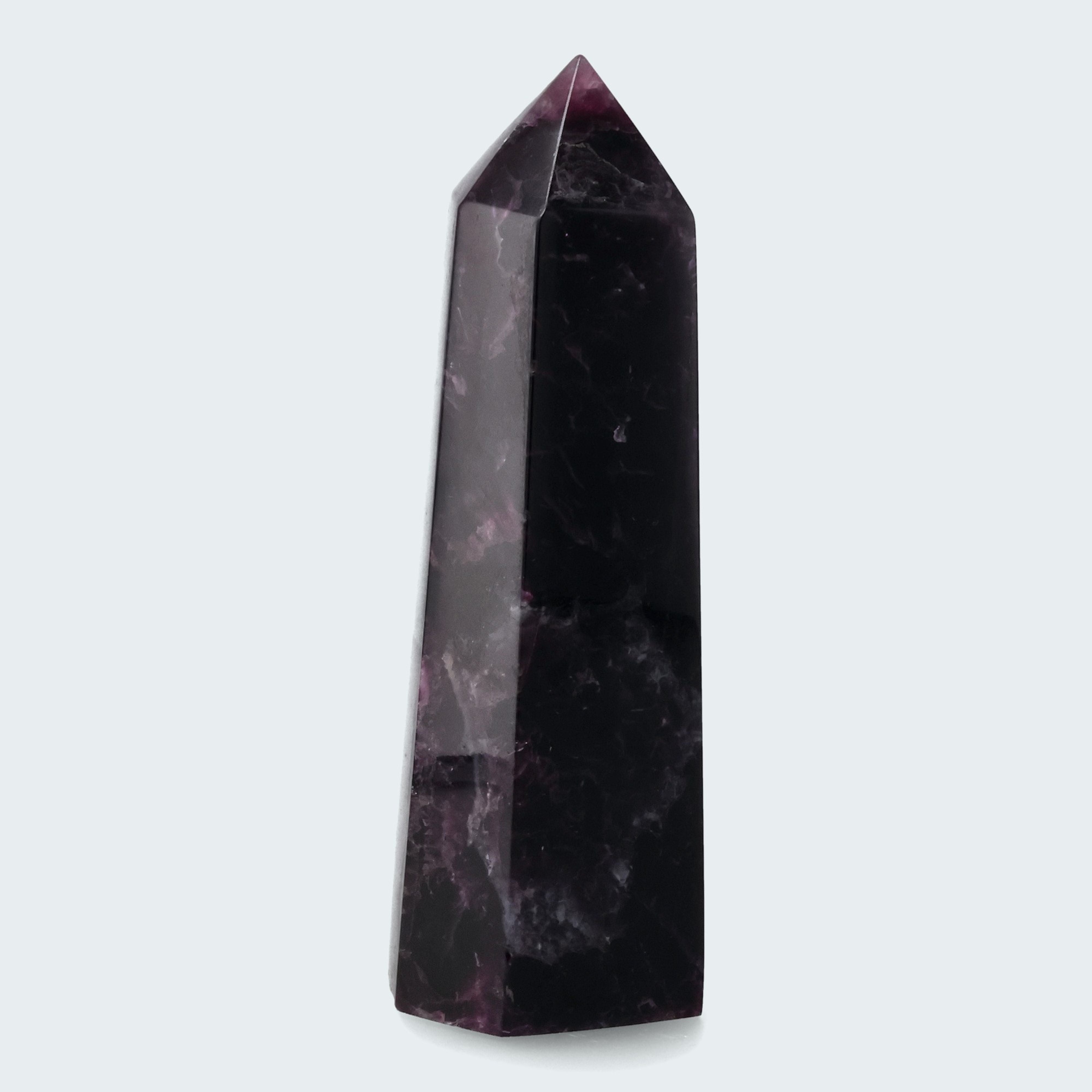 Violetter Fluorit Obelisk aus der inneren Mongolei (395g) – Ansicht 3