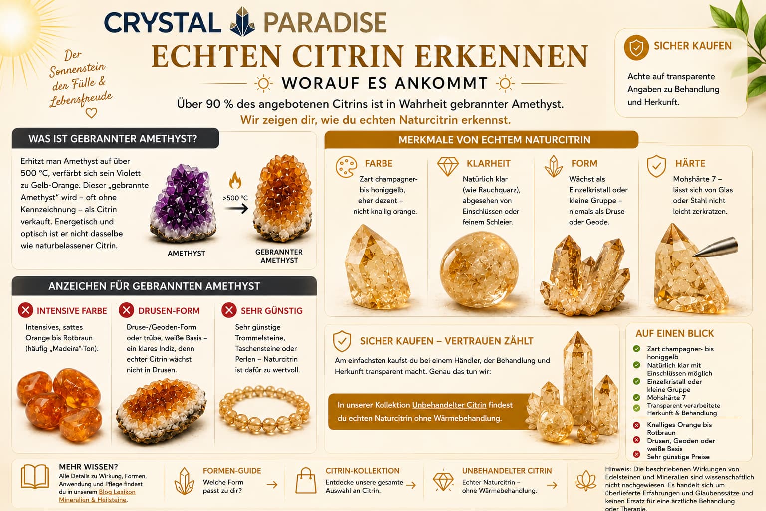 Echten Citrin erkennen