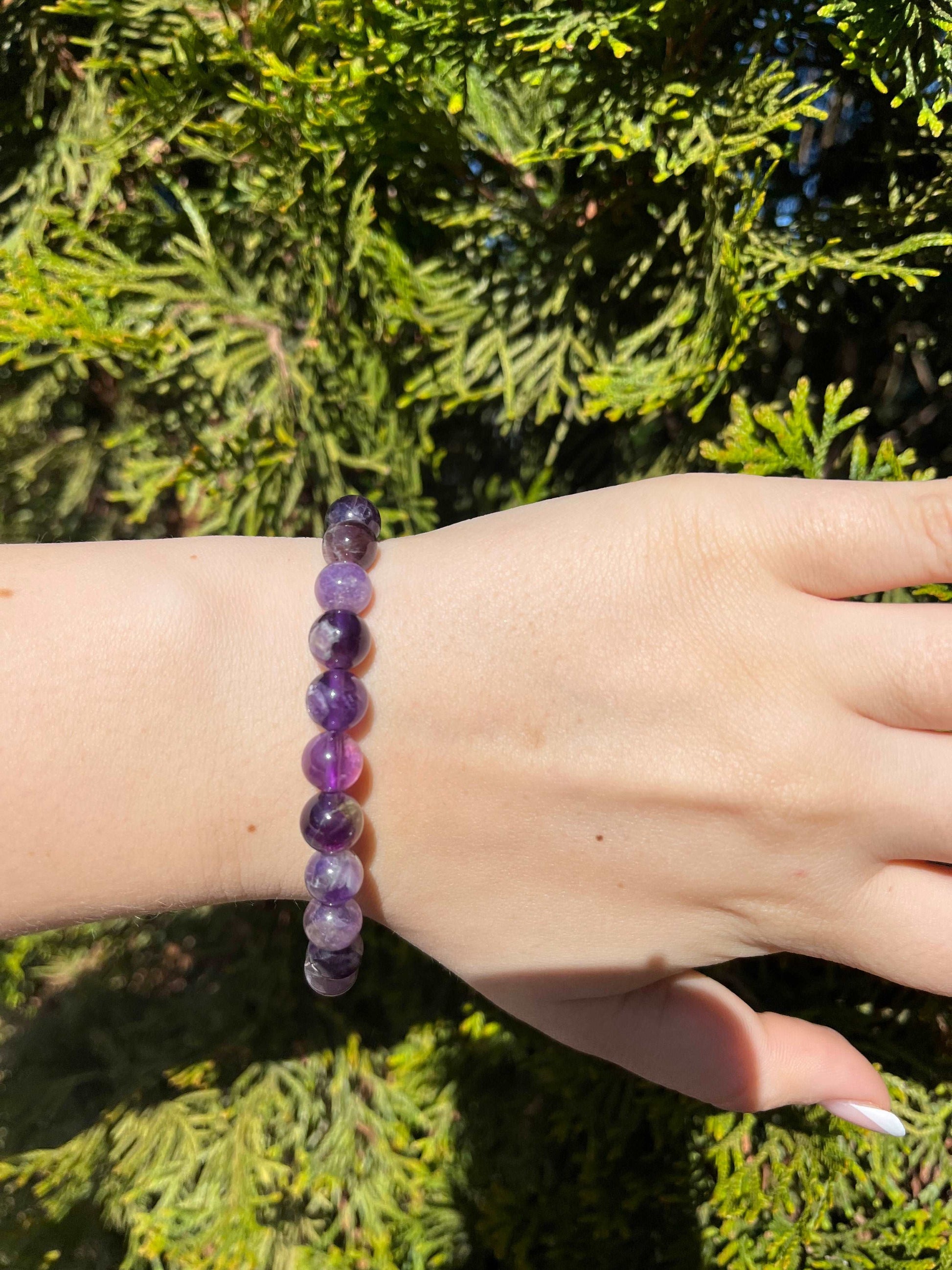 Armband aus Amethyst-Perlen 8 mm - 1 Stück