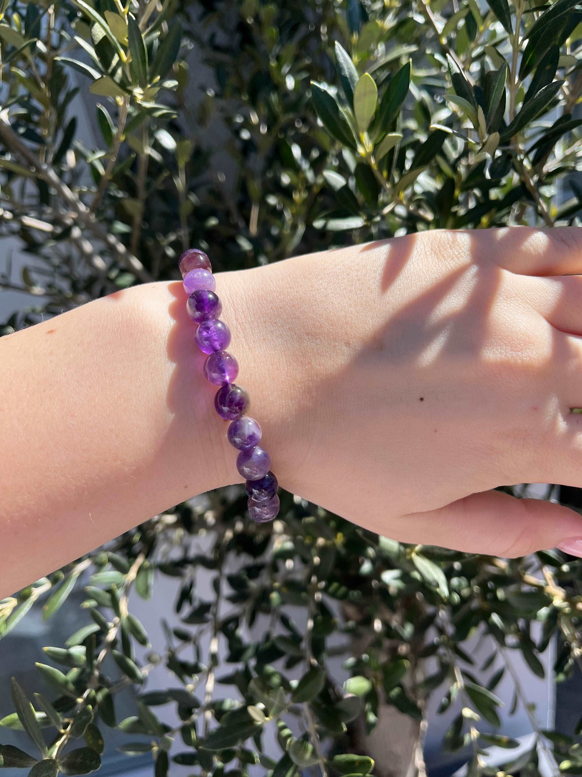 Armband aus Amethyst-Perlen 8 mm - 1 Stück