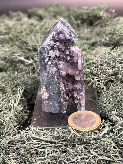 Trauben Achat Obelisk aus Indonesien (~8 cm) - 1 Stück - crystal paradise