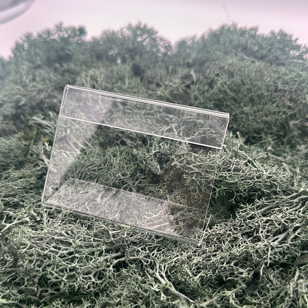 Klarer Acryl  Rahmenständer (mittel) für Beschriftungen Vitrine - crystal paradise