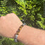 Armband aus Tigerauge-Perlen 8 mm mit Lava und Charm - verschiedene Varianten - 1 Stück - crystal paradise