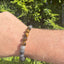 Armband aus Tigerauge-Perlen 8 mm mit Lava und Charm - verschiedene Varianten - 1 Stück - crystal paradise