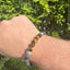 Armband aus Tigerauge-Perlen 8 mm mit Lava und Charm - verschiedene Varianten - 1 Stück - crystal paradise