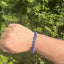 Armband aus Lapis Lazuli-Perlen 8 mm mit Charm - verschiedene Varianten - 1 Stück