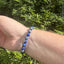 Armband aus Lapis Lazuli-Perlen 8 mm mit Charm - verschiedene Varianten - 1 Stück