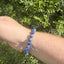 Armband aus Lapis Lazuli-Perlen 8 mm mit Charm - verschiedene Varianten - 1 Stück