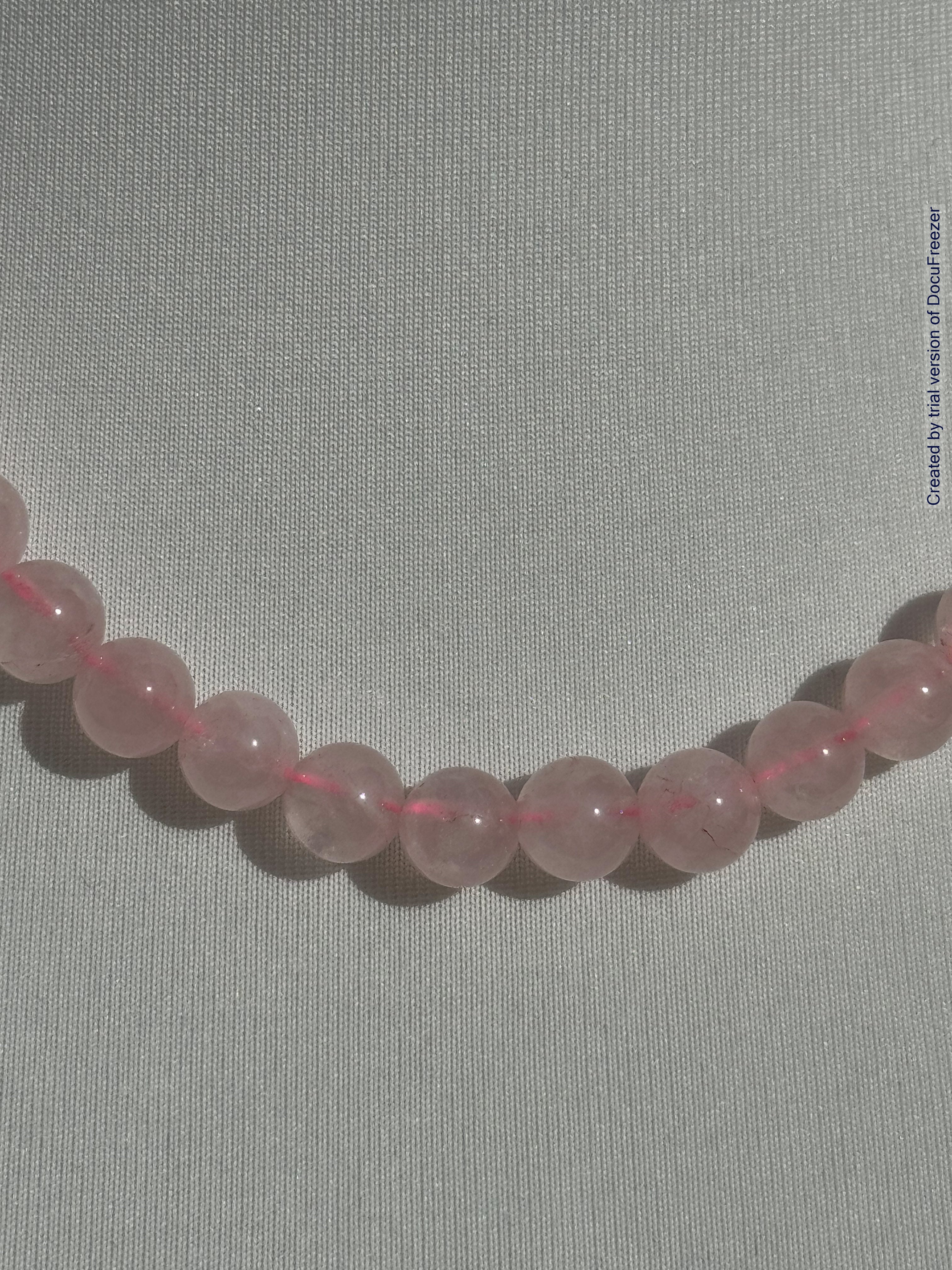Kette aus Rosenquarz-Perlen 8 mm - verschiedene Längen - 1 Stück - crystal paradise