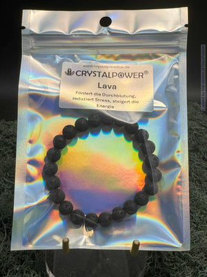 Bracelet en perles de lave 8 mm