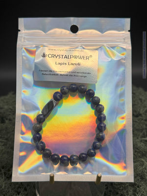Bracelet en perles de lapis-lazuli 8 mm avec breloque