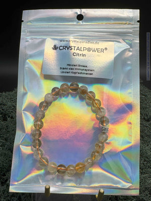 Bracelet en perles de citrine 8 mm