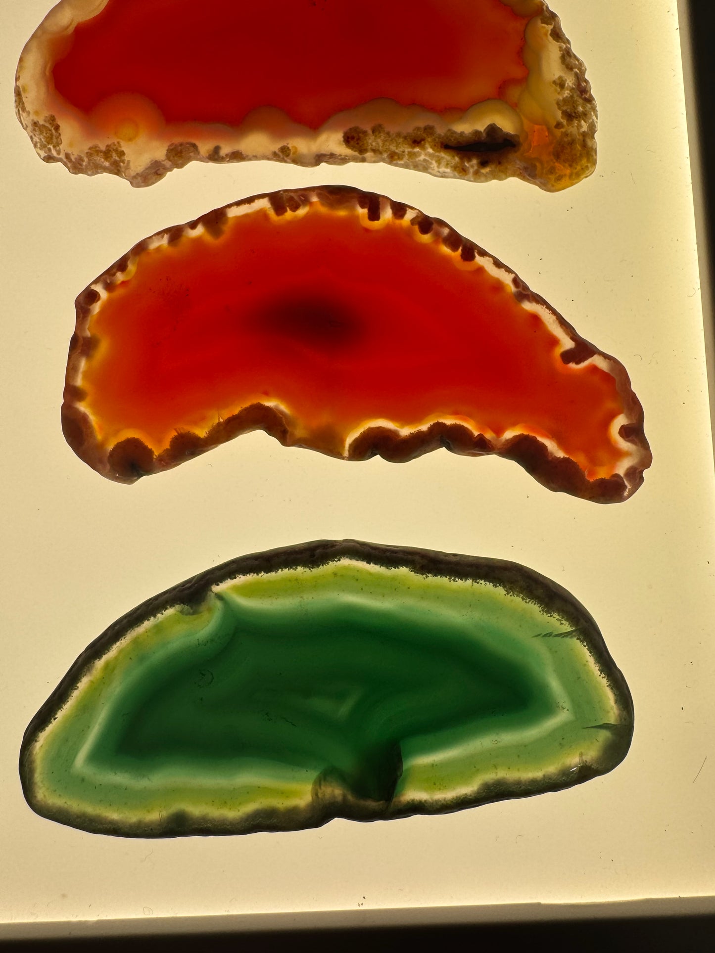 Agate disc colored - approx. 6-9 cm - Bundle (3 agate discs)