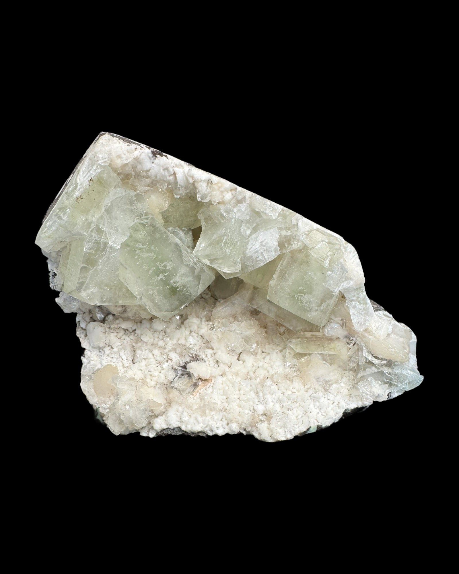 Grüner Apophyllit mit Stilbit L Cluster aus Maharashtra, Nashik pune, Indien (1033g) - crystal paradise