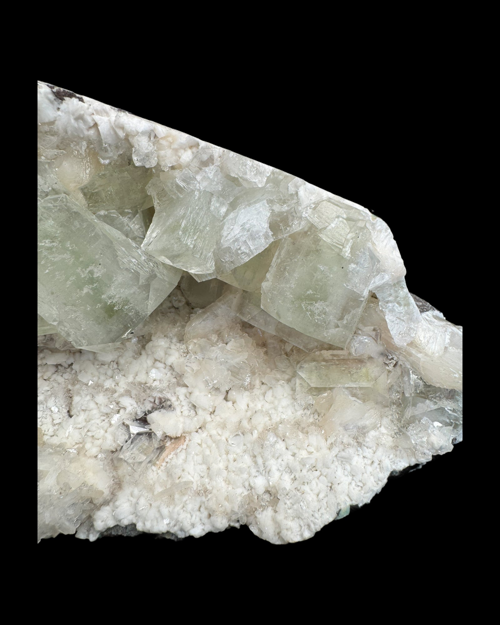 Grüner Apophyllit mit Stilbit L Cluster aus Maharashtra, Nashik pune, Indien (1033g) - crystal paradise