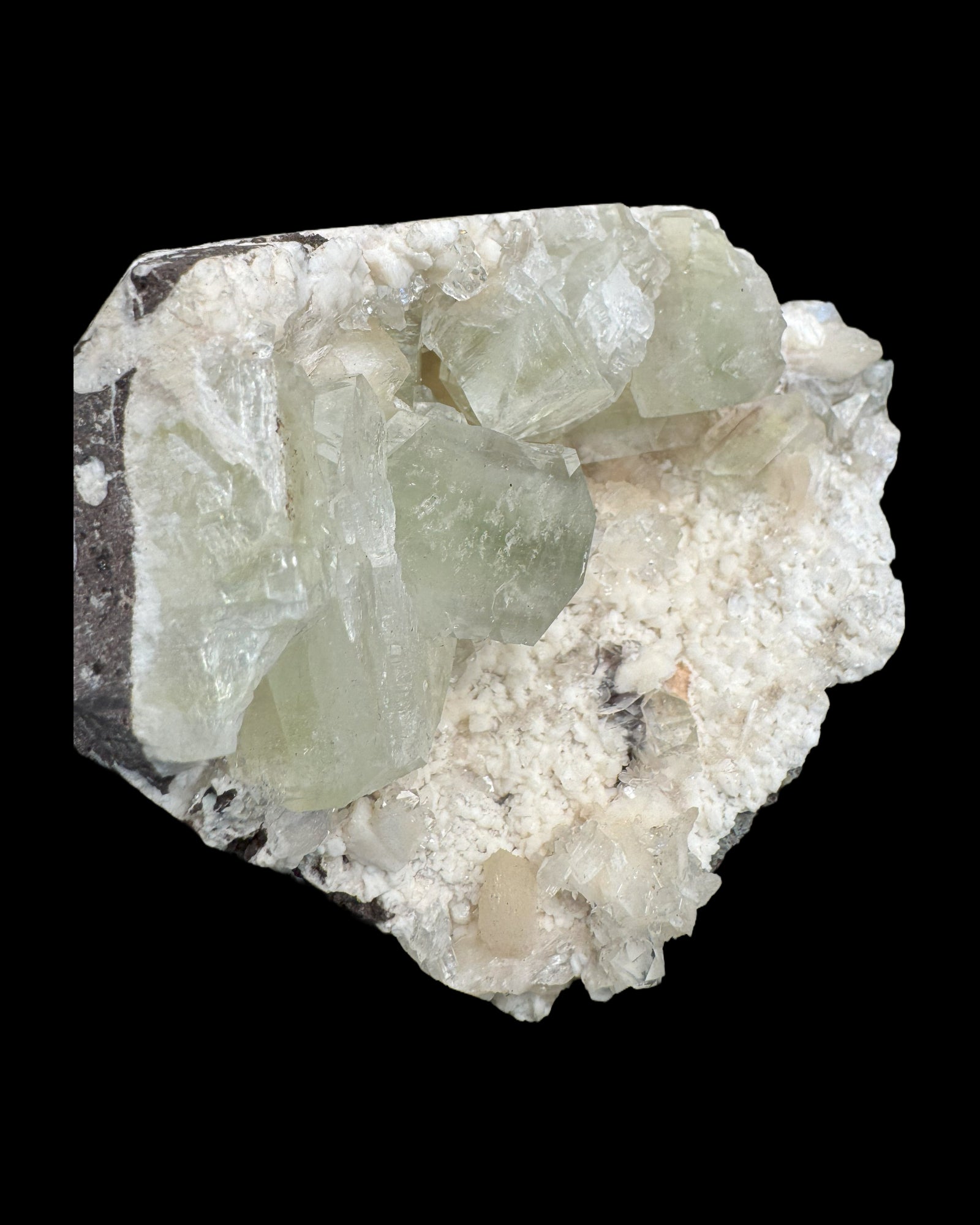 Grüner Apophyllit mit Stilbit L Cluster aus Maharashtra, Nashik pune, Indien (1033g) - crystal paradise
