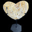 Decoration: Heart on a black base made of Crazy Laze Agate