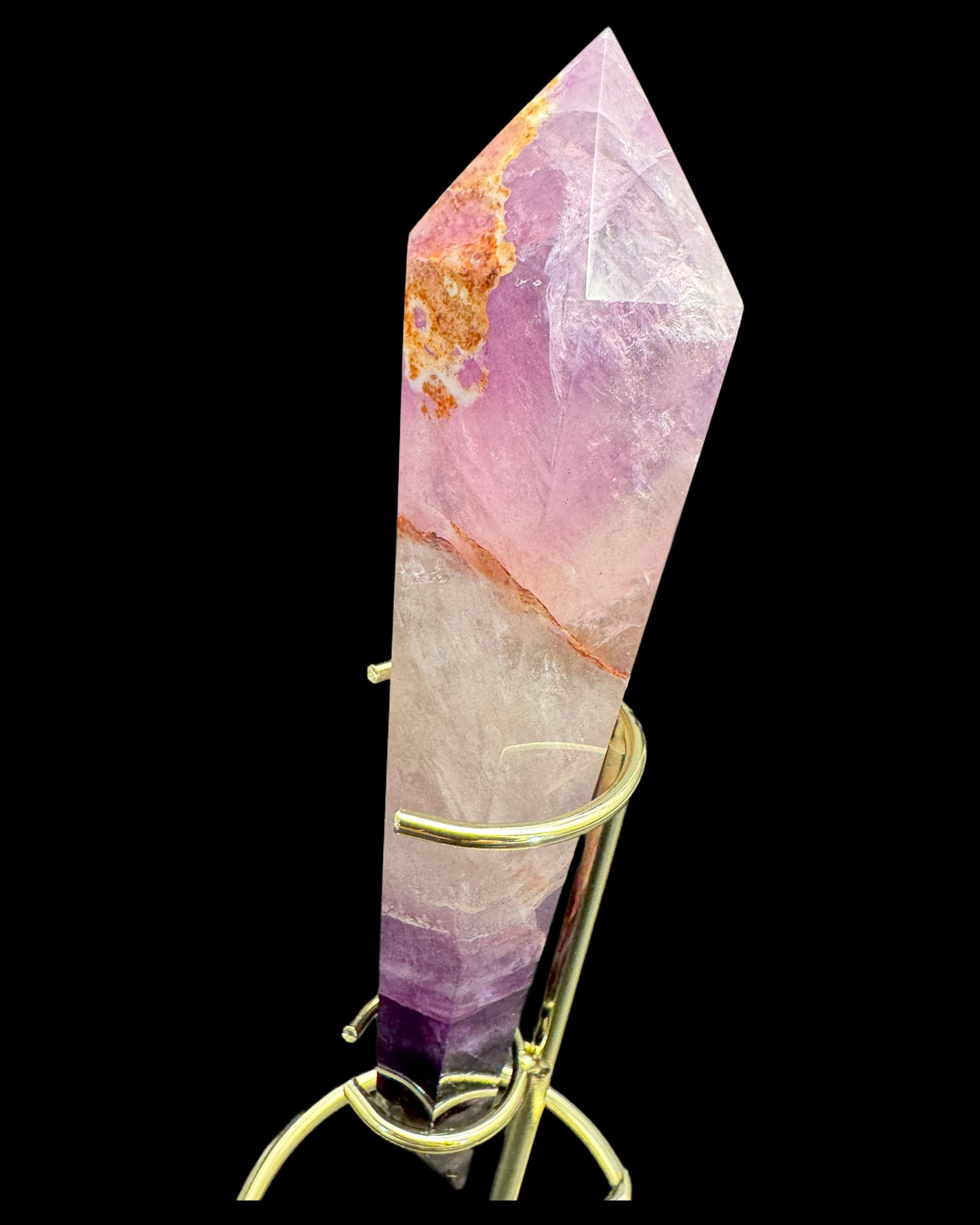 Pink Fluorite Point Large - 1 Piece (approx. 220-450g) 