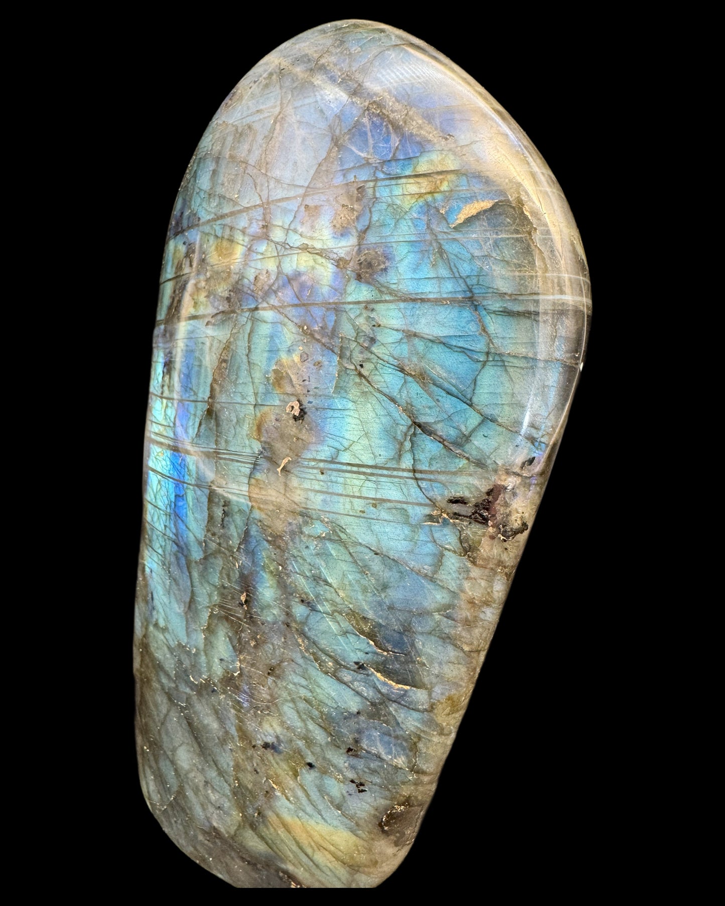 Labradorite Freeform from Madagascar (1333g) - fantastic play of colors all around 