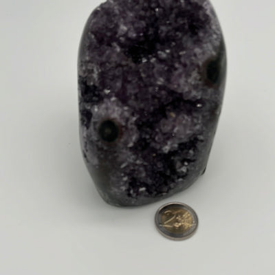 Achatisierte Amethyst Druse aus Uruguay (1155) - schönes violett! - crystal paradise