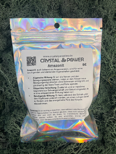 Crystal Power - Amazonit 100g - Stärkt die Nerven und den Bewegunsgaparat. Spendet Trost und Ruhe - crystal paradise