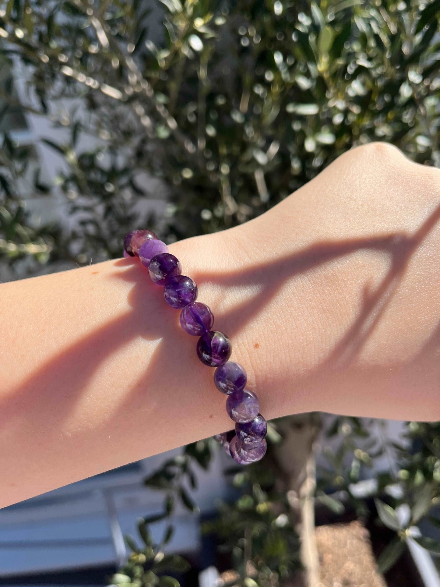 Armband aus Amethyst-Perlen 8 mm - 1 Stück