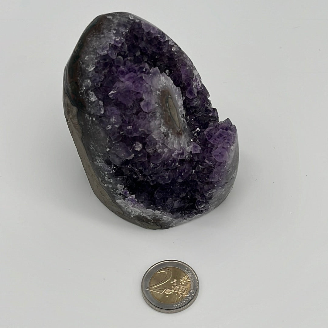 Achatisierter Amethyst Druse aus Uruguay (590g) - schönes violett! - crystal paradise