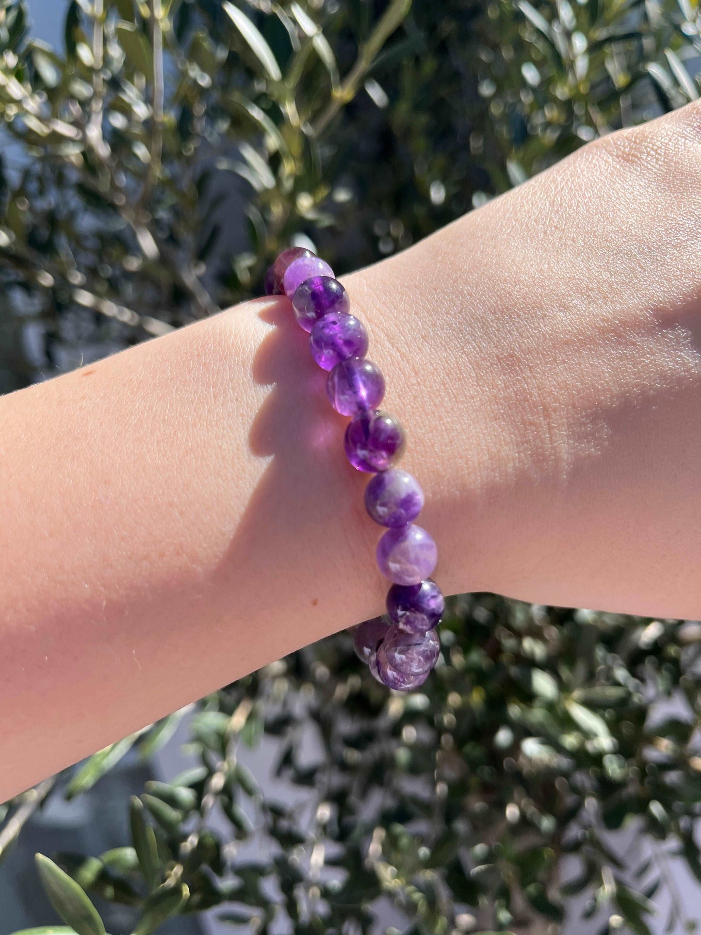 Armband aus Amethyst-Perlen 8 mm - 1 Stück