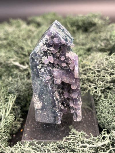 Trauben Achat Obelisk aus Indonesien (~8 cm) - 1 Stück - crystal paradise