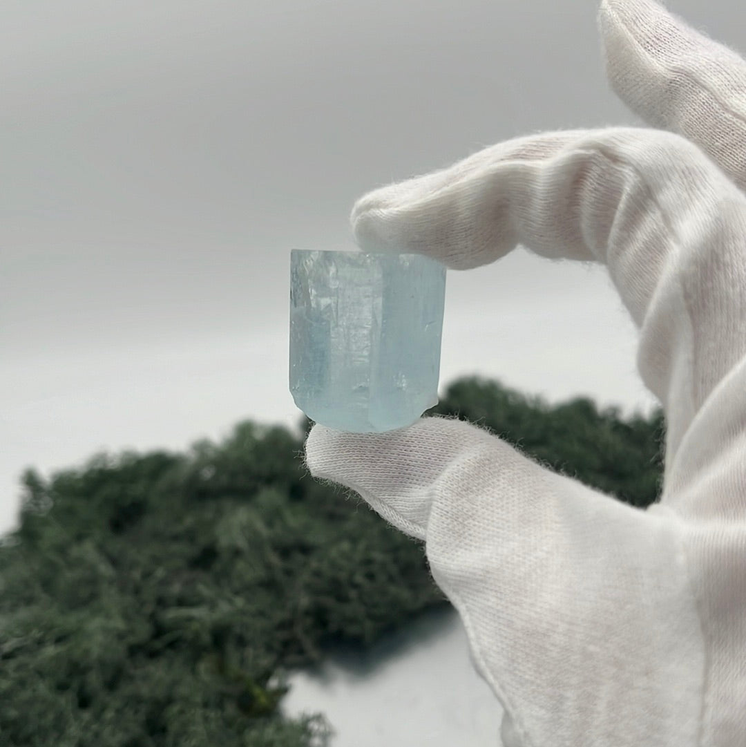 Aquamarin Kristall auf Feldspat aus Pakistan (21g) - crystal paradise