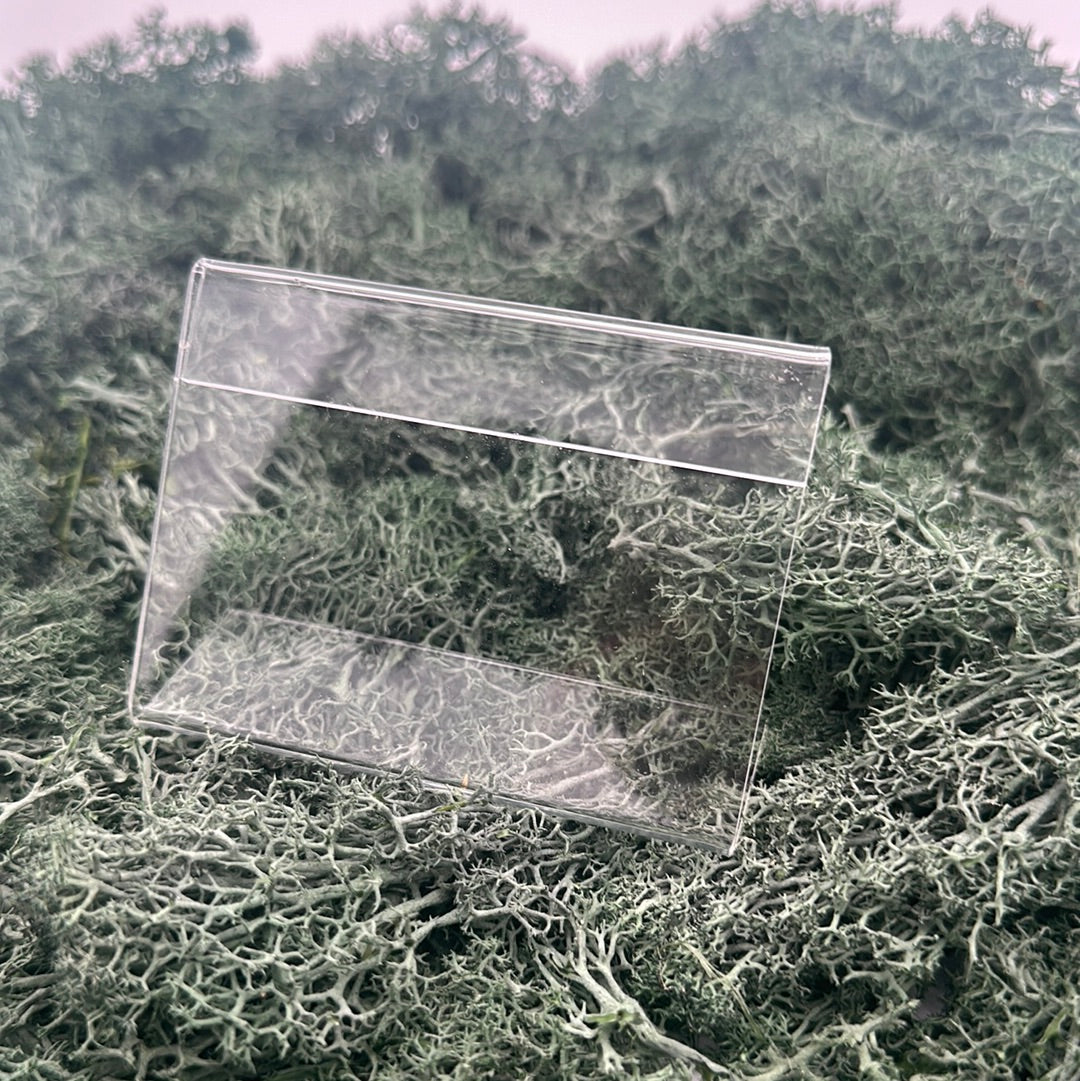 Klarer Acryl  Rahmenständer (mittel) für Beschriftungen Vitrine - crystal paradise