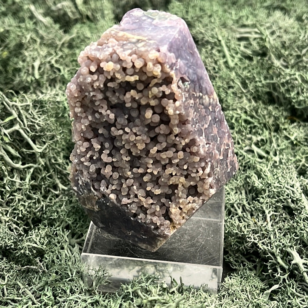 Trauben Achat Freeform aus Indonesien  (253g) - schönes Violett in Obeliskenform - crystal paradise